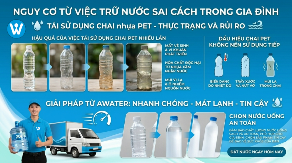 Tái sử dụng chai nhựa nhiều lần