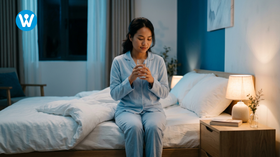 Uống nước trước khi ngủ