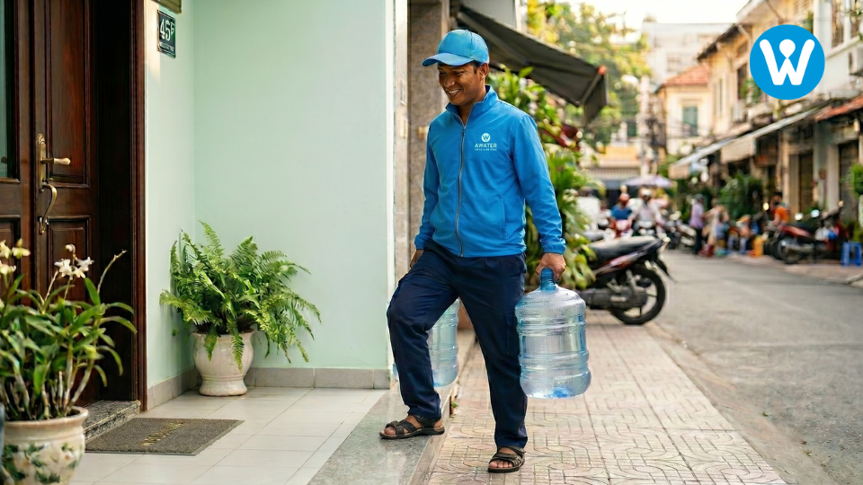 Nước đóng bình chất lượng cao: Lựa chọn nước uống an toàn cho gia đình và văn phòng