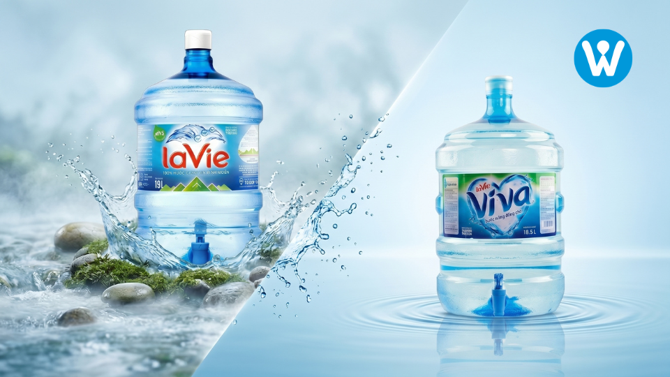 Nước khoáng và nước tinh khiết lavie