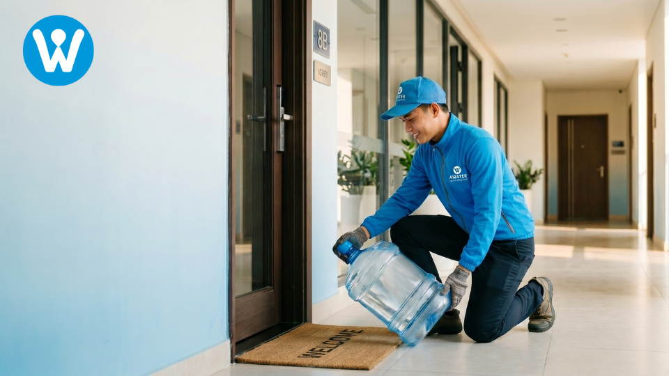 Miễn phí giao nước từ 3 bình – Chính sách vận chuyển AWATER giúp gia đình tiết kiệm thế nào?