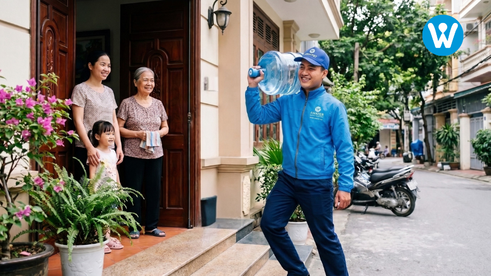 Gia Đình 4 Người Nên Dùng Bình Nước Dung Tích Bao Nhiêu, Đặt Mấy Lần/Tháng?